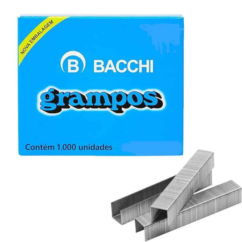 Grampo-24-10-Galvanizado-C-1000-Unidades-Bacchi Grampo 24/10 Galvanizado C/1000 Unidades - Bacchi - Imagem 1