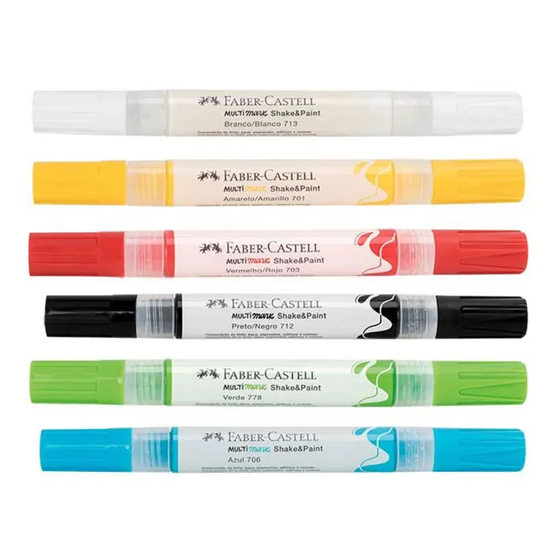 Marcador-Criativo-Multimark-2-Pontas-Shake&Paint-Faber-Castell-1 Marcador Criativo Multimark 2 Pontas Shake&Paint - Faber-Castell - Imagem 1