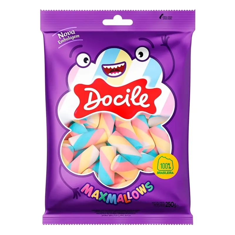 Marshmallow-Maxmallows-Tubo-Torção-250g-Docile Marshmallow Maxmallows Tubo Torção 250g - Docile - Imagem 1