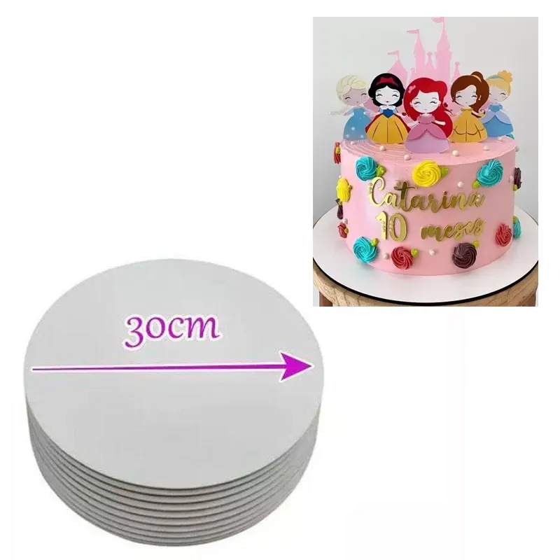 Cake-Board-30cm-Para-Bolo-Confeitaria-em-MDF-3mm-Tabuleiro-Uno-1 Cake Board 30cm Para Bolo Confeitaria em MDF 3mm - Imagem 1