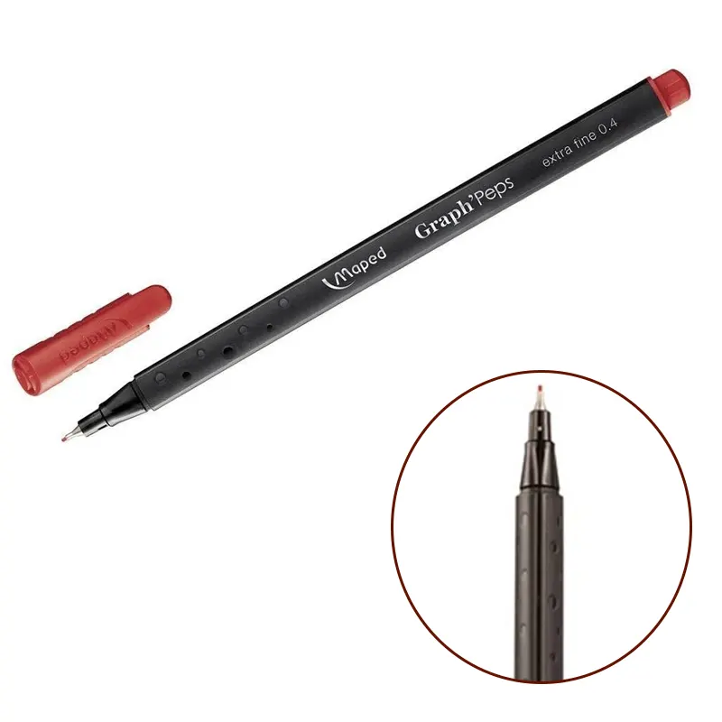 Caneta-Fineliner-Graph-Peps-Vermelho-Maped-1 Caneta Fineliner Graph' Peps Vermelho - Maped - Imagem 1