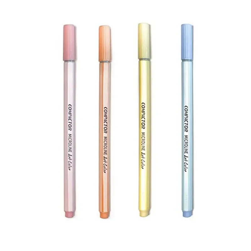 Caneta-Microline-Art-Color-Cores-Pastéis-C-4-Unidades-Compactor-1 Kit 4 Canetas Microline Art Color Cores Pastéis - Compactor - Imagem 1