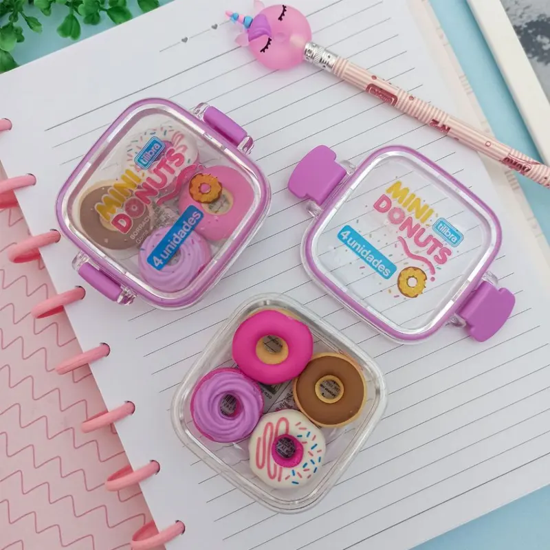 Borracha-Mini-Donuts-C-4-Unidades-Tilibra Borracha Mini Donuts C/4 Unidades - Tilibra - Imagem 1