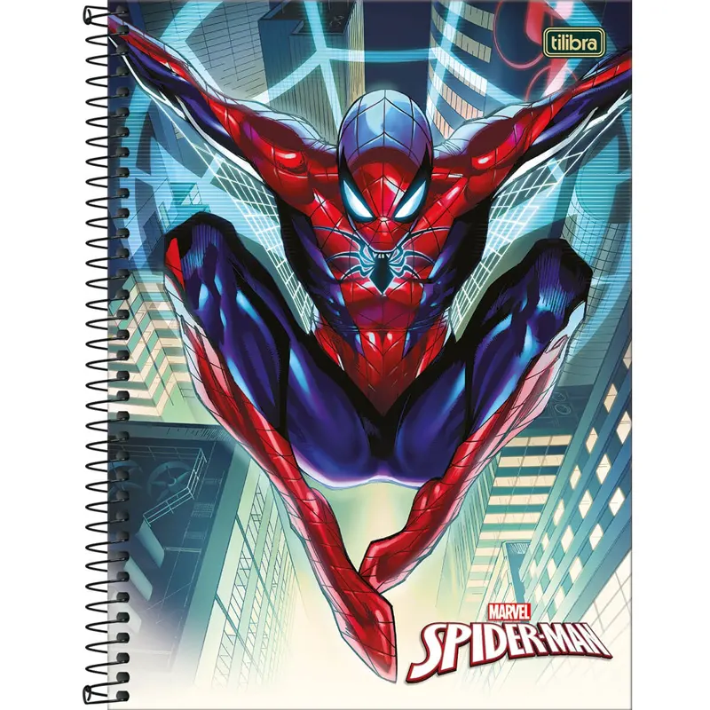 Caderno-Universitário-Espiral-Spider-Man-Capa-Sortida-80-Folhas-Tilibra Caderno Universitário Espiral Spider Man Capa Sortida 80 Folhas - Tilibra - Imagem 1