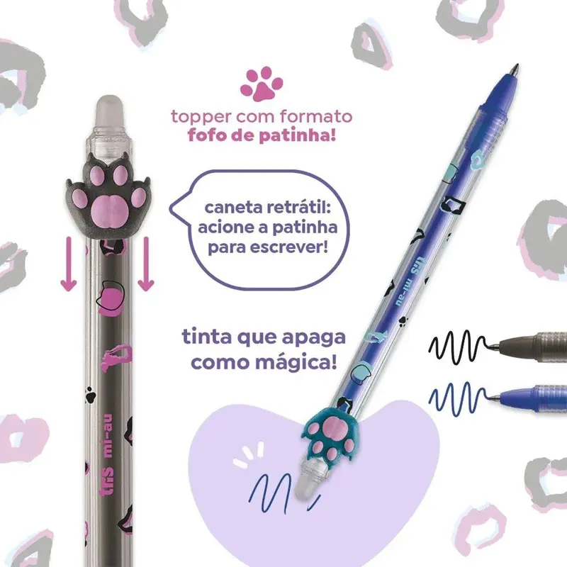 Caneta-Gel-Cores-Sortidas-Apagável-Mi-au-Tris-Holic-1 Caneta Gel Cores Sortidas Apagável Mi-au - Tris Holic - Imagem 1