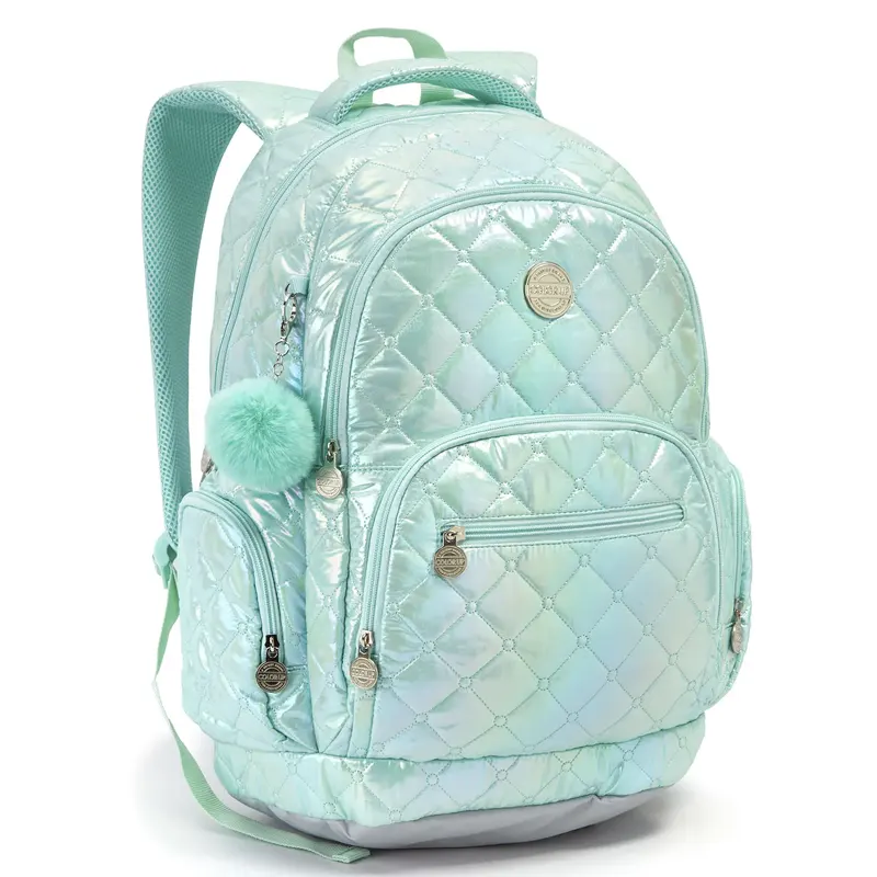 Mochila-Holográfica-C-Pompom-Cores-Diversas-Seanite-1 Mochila Holográfica C/Pompom Cores Diversas - Seanite - Imagem 1