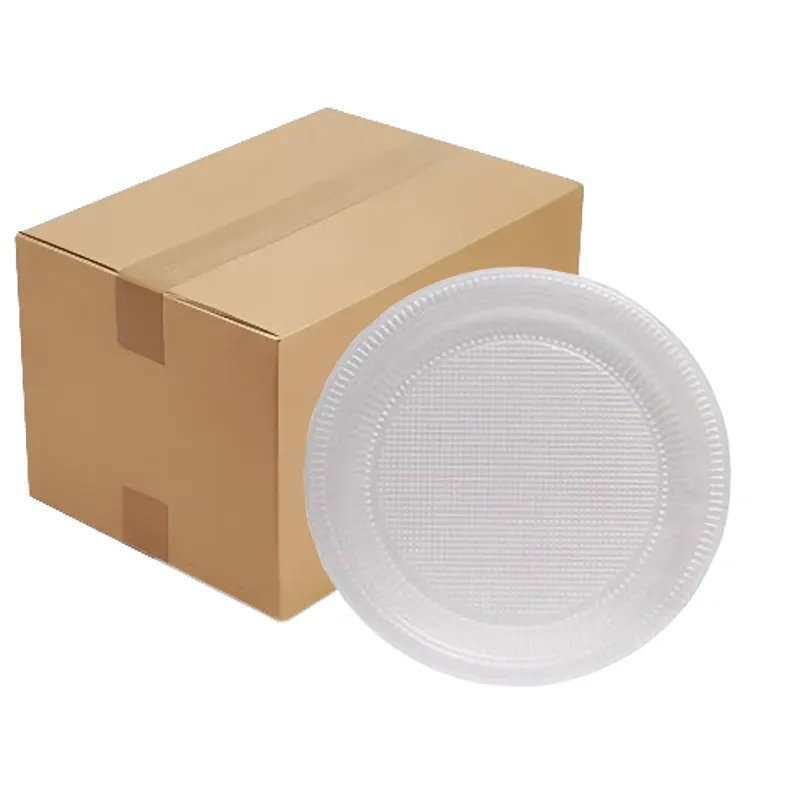C-250-Prato-Plástico-PRT-26cm-Branco-Descartável-Caixa-Dudigo Caixa C/250 Prato Plástico Descartável PRT 26cm Branco - Dudigo - Imagem 1
