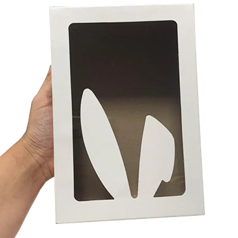 Caixa-Alta-C-Visor-Orelha-Para-Ovo-de-Páscoa-250-350g-Branco-Decora-Doces Caixa Alta C/Visor Orelha Para Ovo de Páscoa 250/350g Branco - Imagem 1