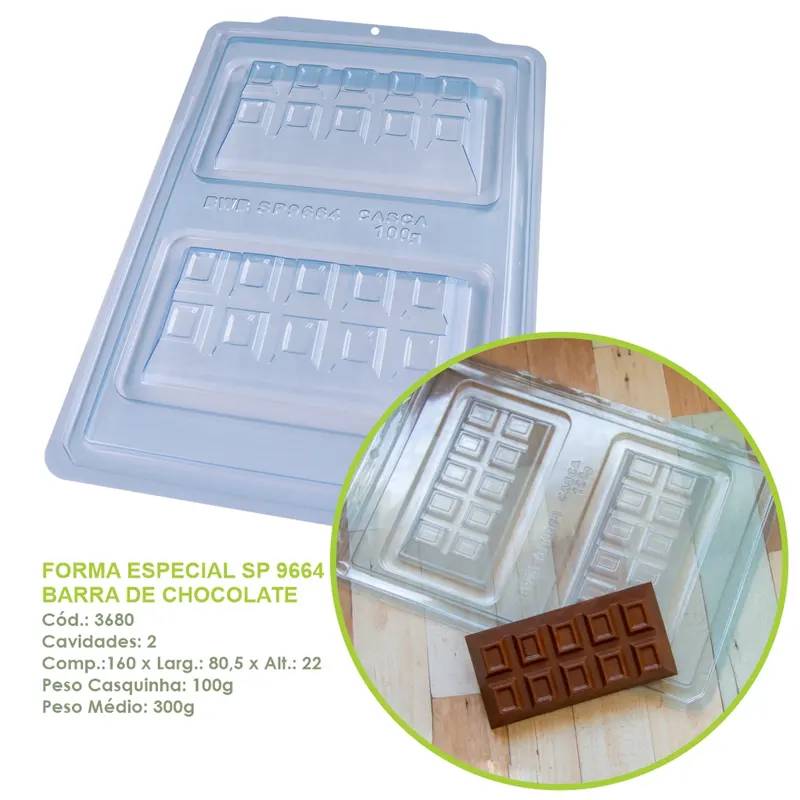 Forma-Especial-Barra-de-Chocolate-SP-9664-BWB Forma Especial Barra de Chocolate SP 9664 - BWB - Imagem 1