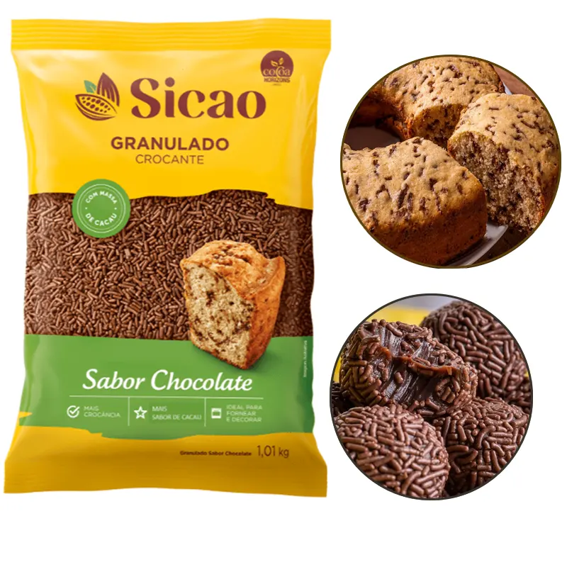 Granulado-Sabor-Chocolate-Crocante-101kg-Mais-Sicao Granulado Sabor Chocolate Crocante 1,01kg Mais - Sicao - Imagem 1