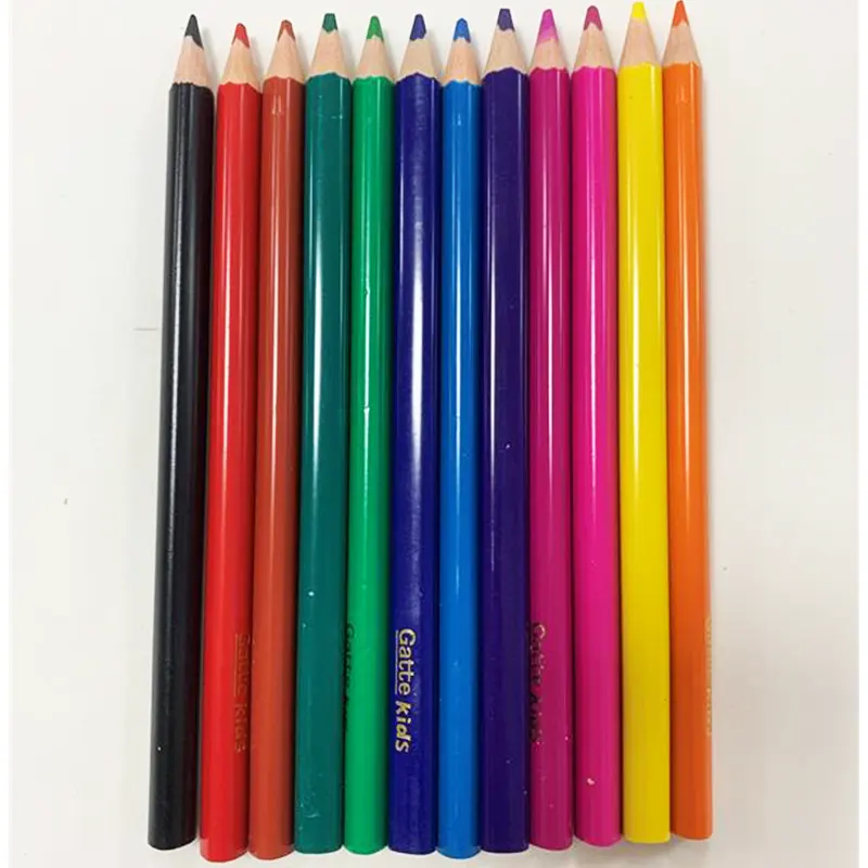 Lápis-de-Cor-Triangular-Big-C-12-Cores+Apontador-Gatte-Kids-1 Lápis De Cor Big 12 Cores Triangular +Apontador - Gatte Kids - Imagem 1