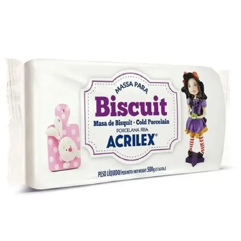 Massa-Para-Biscuit-500g-Acrilex-1 Massa Para Biscuit 500g Branca - Acrilex - Imagem 1