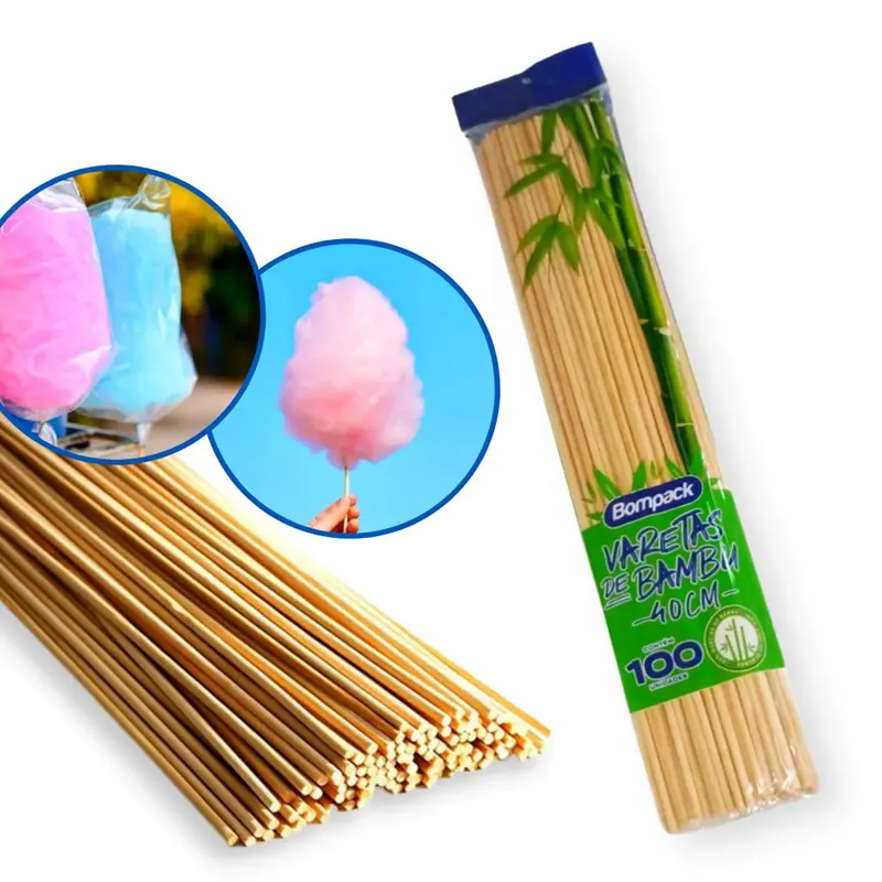 Vareta-De-Bambu-Algodão-Doce-40cm-C-100-Unidades-Bompack Vareta De Bambu Algodão Doce 40cm C/100 Unidades - Bompack - Imagem 1