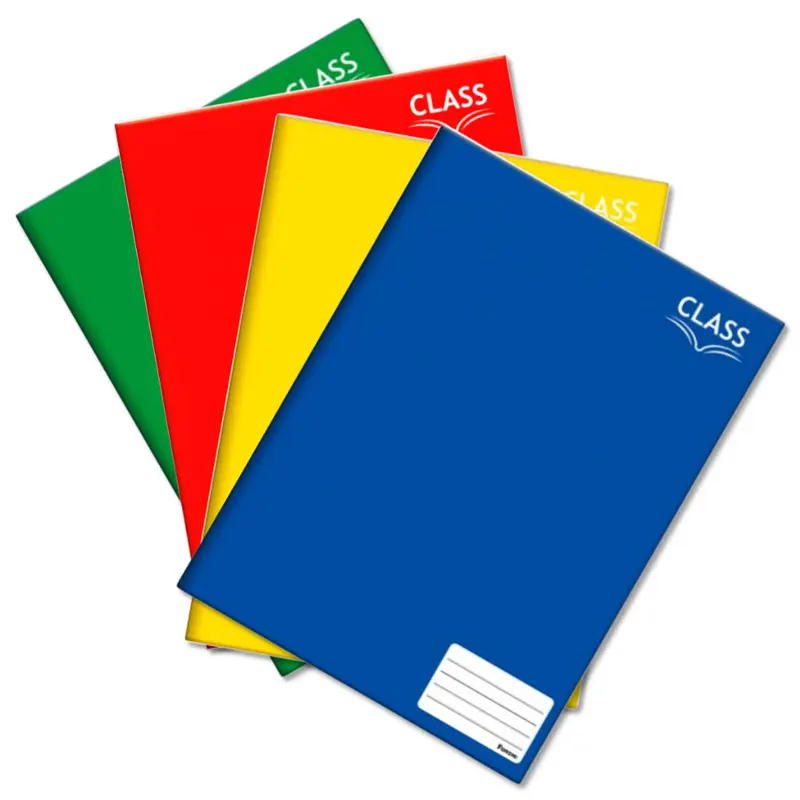 Caderno-Pequeno-1-4-CD-Class-C-80-Folhas-Várias-Cores-Foroni Caderno Brochura Pequeno 1/4 Class 80 Folhas Várias Cores - Foroni - Imagem 1