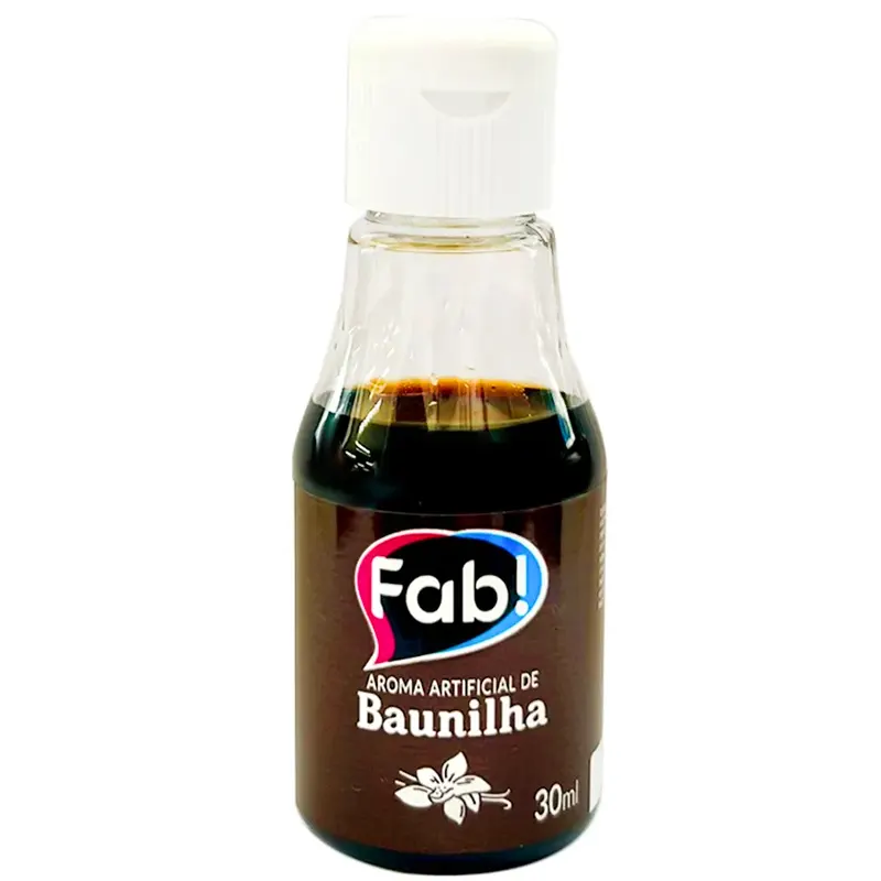 aroma-artificial-30ml-varios-sabores-fab-baunilha Aroma Alimentício 30ml Essência Sabor Artificial - Fab! - Imagem 1