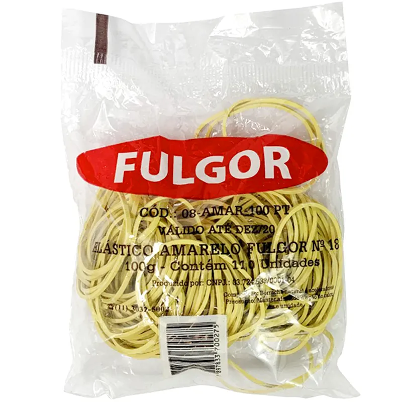 elastico-para-dinheiro-amarelo-100g-c-110-unidades-fulgor-4942 Elástico Para Dinheiro Amarelo 100g C/110 Unidades - Fulgor - Imagem 1