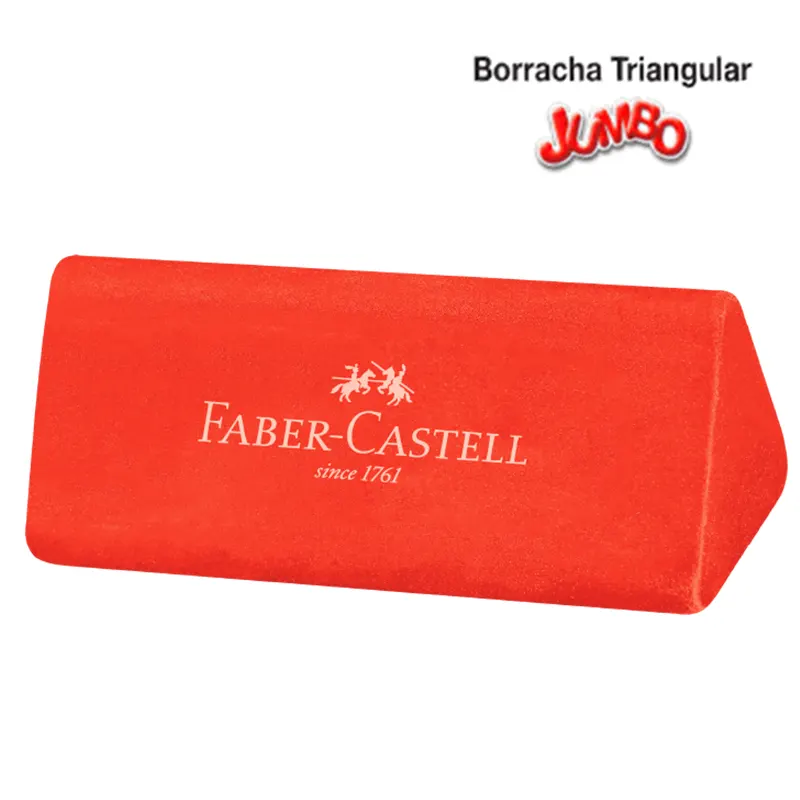 Borracha-Triangular-Jumbo-Vermelha-Faber-Castell Borracha Triangular Jumbo Vermelha - Faber-Castell - Imagem 1
