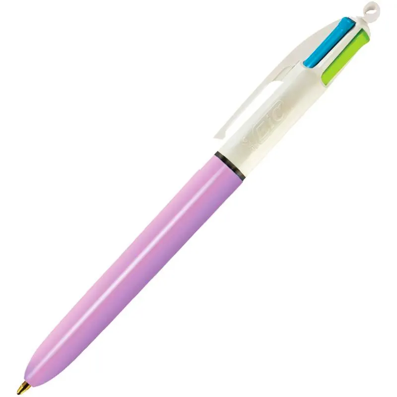 Caneta-Esferográfica-4-Cores-Refresh-Corpo-Rosa-Bic-1 Caneta Esferográfica 4 Cores Refresh Corpo Rosa - Bic - Imagem 1