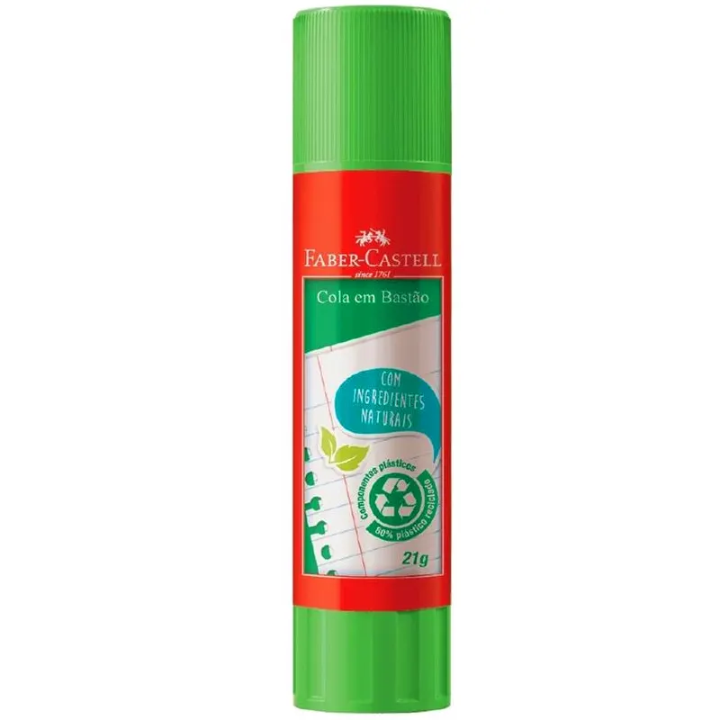 Cola-Bastão-Natural-21g-Faber-Castell1 Cola Bastão Natural 21g - Faber-Castell - Imagem 1
