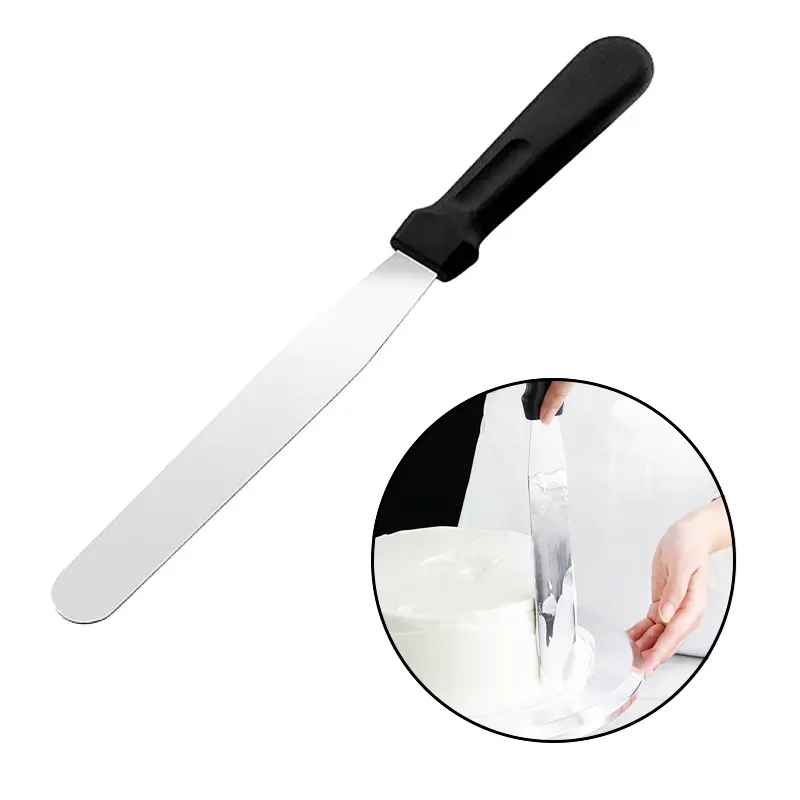 Espátula-Confeiteiro-25cm-Preta-Prime-Chef Espátula Confeiteiro 25cm Aço Inox Preta - Prime Chef - Imagem 1