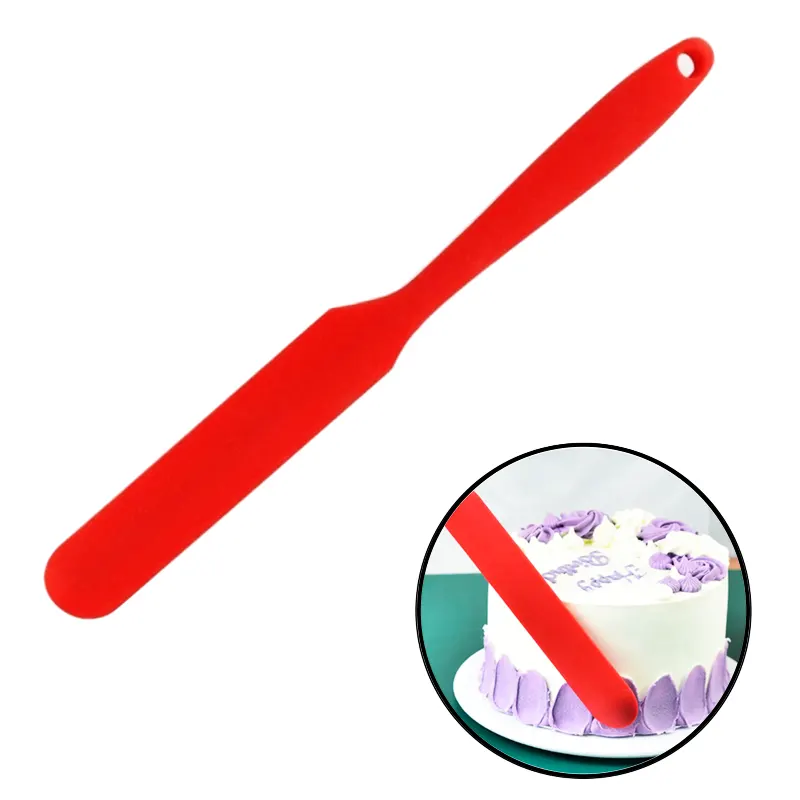 Espátula-de-Silicone-Confeiteiro-Reto-24cm-Vermelha-Prime-Chef Espátula de Silicone Confeiteiro Reto 24cm Vermelha - Prime Chef - Imagem 1