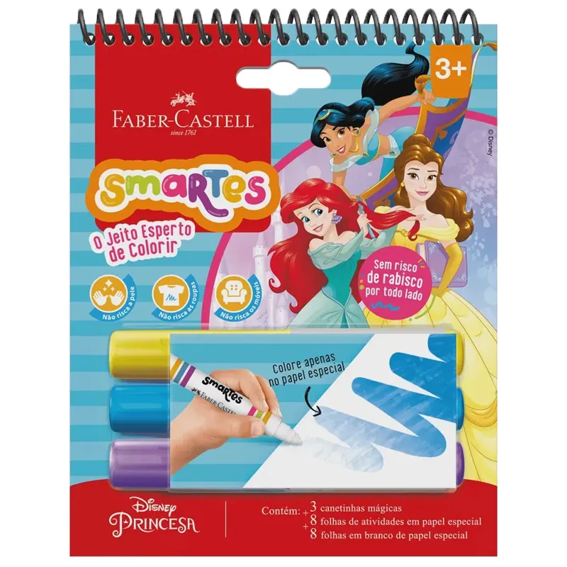 Kit-Bloco-De-Atividades-Princesas-Mágico-Smartes-Faber-Castell-2-New Kit Bloco De Atividades Princesas - Mágico Smartes - Faber-Castell - Imagem 1