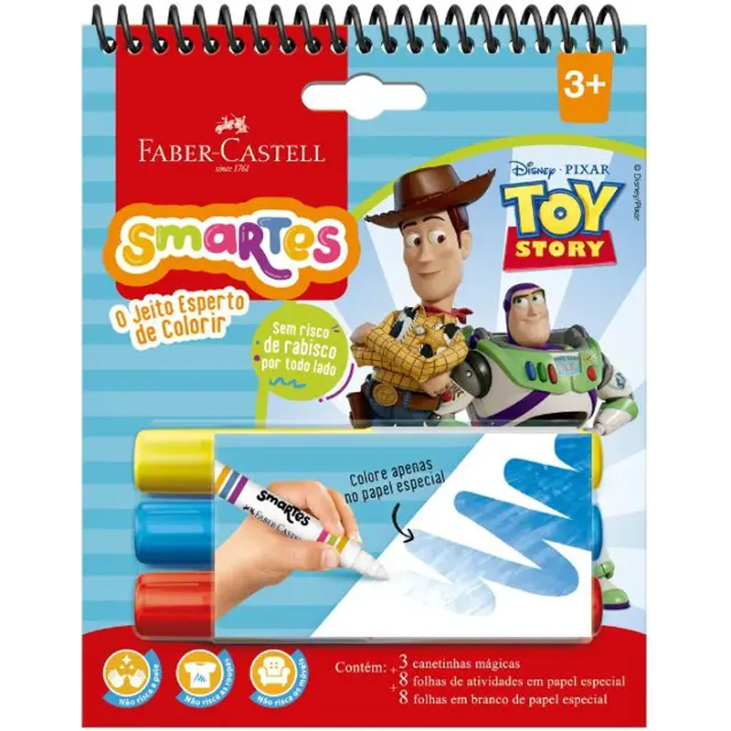 Kit-Bloco-De-Atividades-Toy-Story-Mágico-Smartes-Faber-Castell-1-New Kit Bloco De Atividades Toy Story - Mágico Smartes - Faber-Castell - Imagem 1