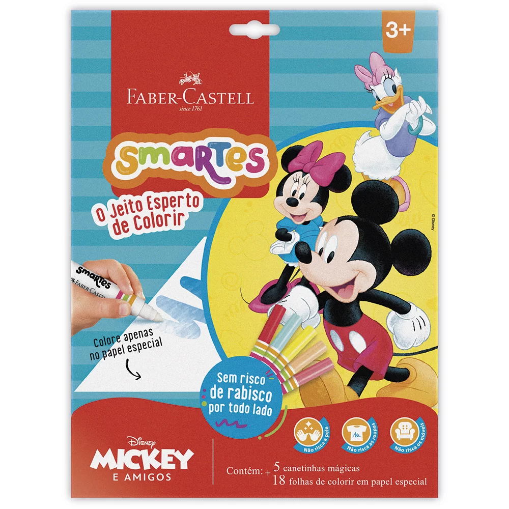 Kit-De-Colorir-Mickey-Mágico-Smartes-Faber-Castell Kit De Colorir Mickey Mágico Smartes - Faber-Castell - Imagem 1