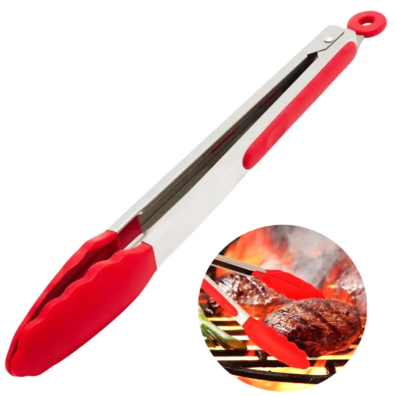 Pegador-de-Salada-em-Inox-e-Nylon-345cm-Vermelho-Prime-Chef Pegador de Salada em Inox e Nylon 34,5cm Vermelho - Prime Chef - Imagem 1