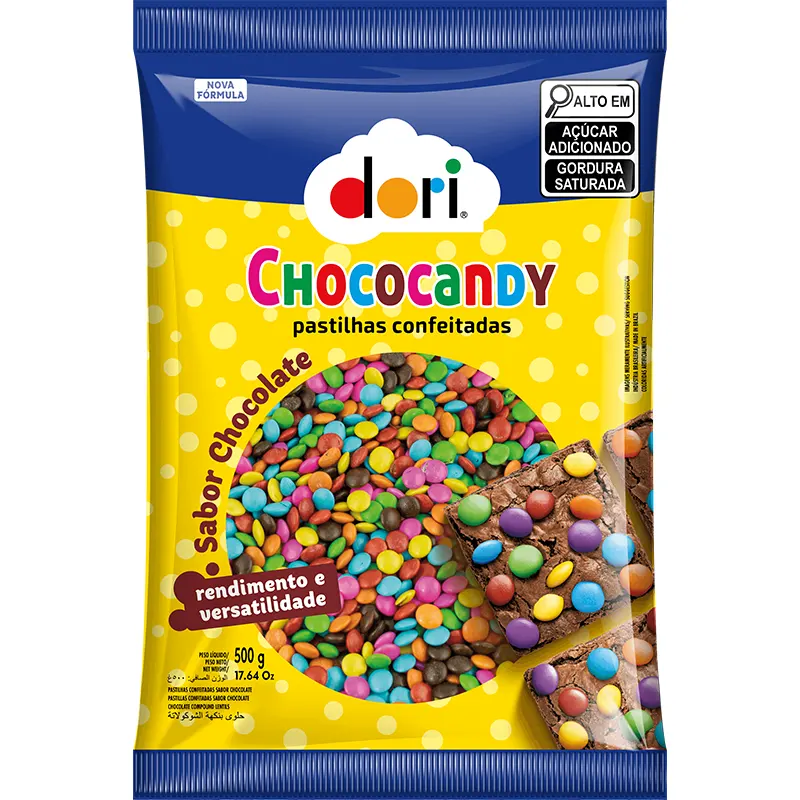 chococandy-colorido-mini-pastilha-500g-dori-10153 Chococandy Colorido Mini Pastilha 500g - Dori - Imagem 1