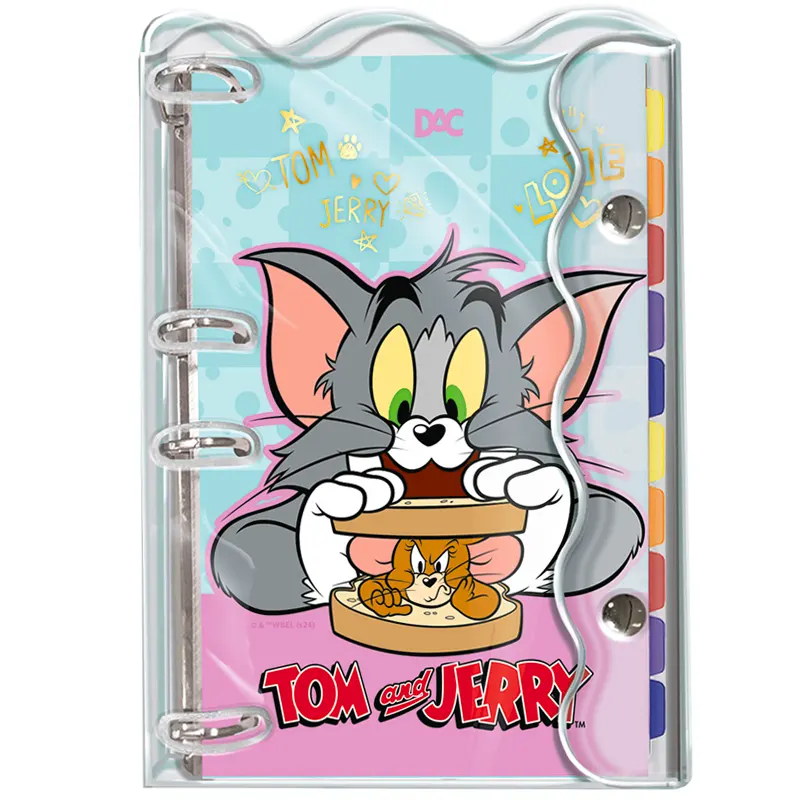 Caderno-Argolado-Colegial-192-Folhas-Tom-e-Jerry-Dac Caderno Argolado Colegial 192 Folhas Tom e Jerry - Dac - Imagem 1
