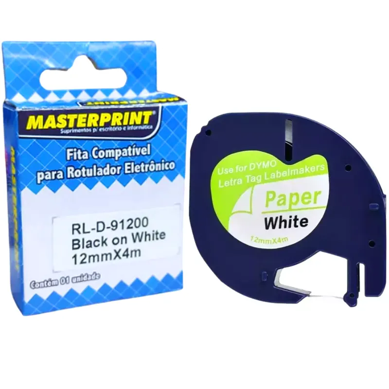 fita-compativel-rotulador-dymo-12mm-x-4m-papel-masterprint Fita Compatível Rotulador Dymo 12mm x 4m Papel - Masterprint - Imagem 1