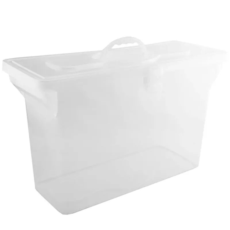 maleta-plastica-c-alca-organizadora-s-pasta-cristal-dello-1 Maleta Plástica C/Alça Organizadora S/Pasta Cristal - Dello - Imagem 1