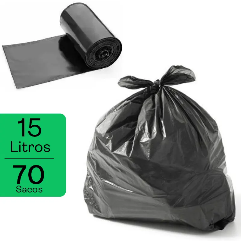 70-sacos-de-lixo-reforcado-15-litros-lix-roll-ajm-22260 Rolo Saco De Lixo Reforçado 15 Litros C/70 Unidades Lix Roll - AJM - Imagem 1