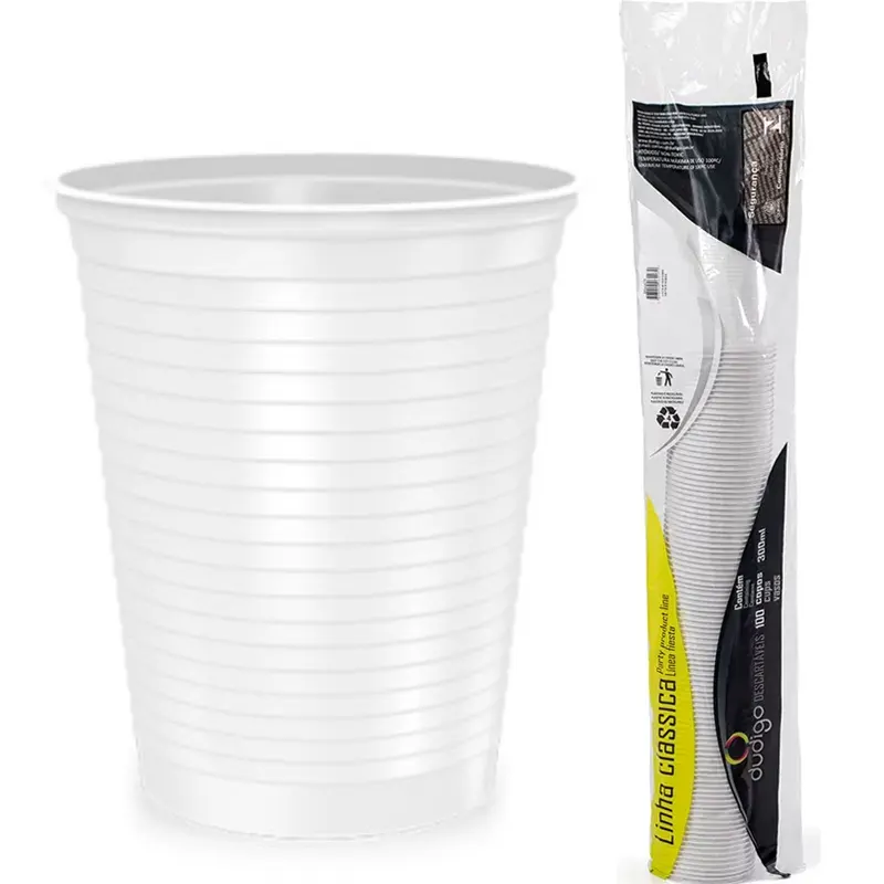 copo-plastico-descartavel-300ml-c-100-translucido-dudigo Copo Plástico Descartável 300ml C/100 Transparente - Dudigo - Imagem 1