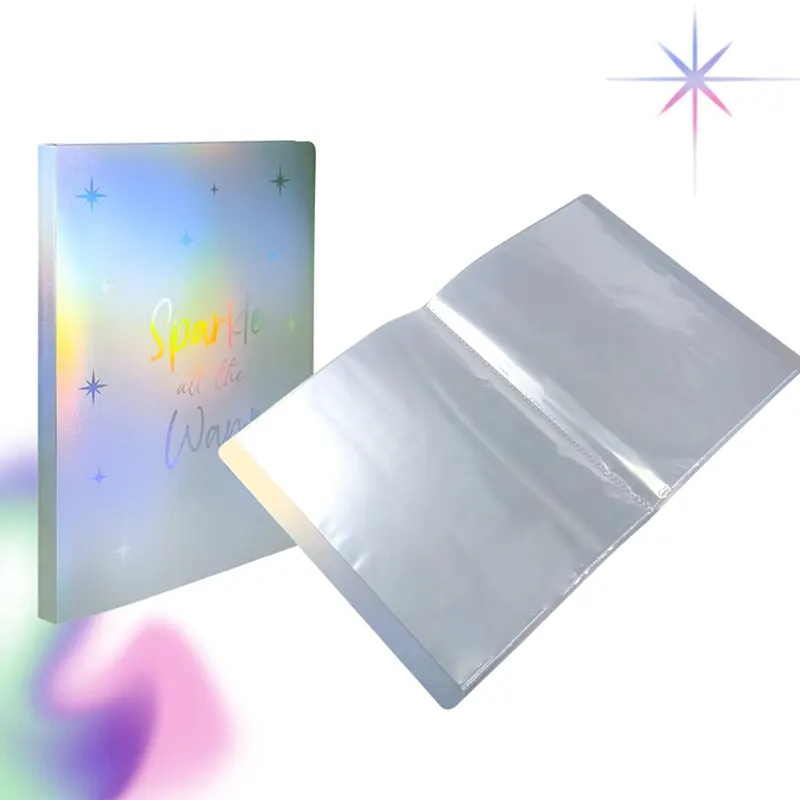 pasta-catalogo-a4-holografica-20-envelopes-polibras Pasta Catálogo A4 Holográfica 20 Envelopes - Polibras - Imagem 1