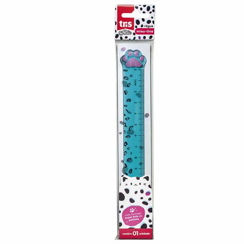 23025-regua-holic-pets-15cm-tris-azul Régua Holic Pets 15cm Sortida - Tris - Imagem 1