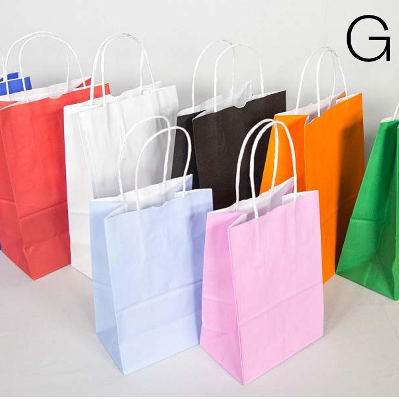Sacola de Papel Colorida G 24 x 10 x 33 cm C/10 unid. PCT C/10 Sacolas De Papel Colorida G (24x10x33cm) - Imagem 1