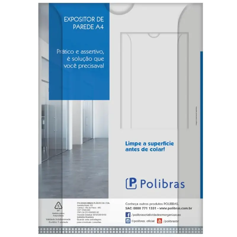 expositor-de-parede-a4-cristal-polibras1 expositor de parede a4 cristal marca polibras