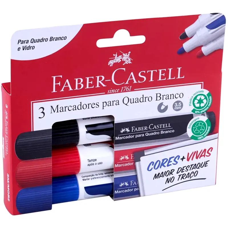 kit-03-marcadores-de-quadro-branco-faber-castell-1 Kit 03 Marcadores De Quadro Branco - Faber-Castell - Imagem 1