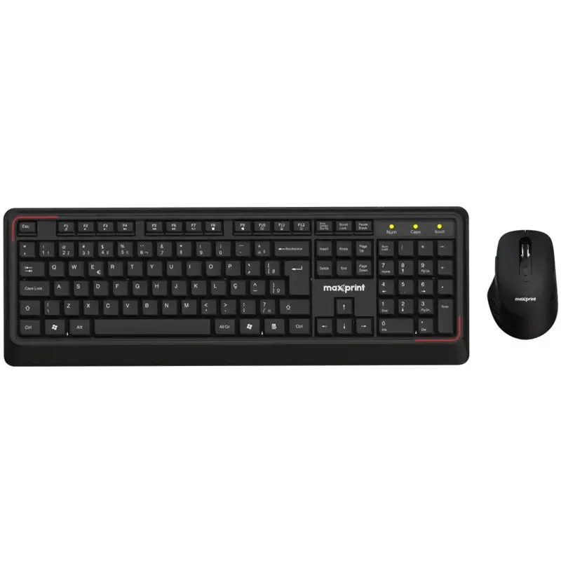 kit-teclado-e-mouse-sem-fio-cw2000-preto-maxprint Kit Teclado e Mouse Sem Fio CW2000 Preto - Maxprint - Imagem 1