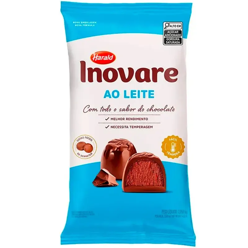 chocolate-cobertura-inovare-ao-leite-gotas-205kg-harald Chocolate Cobertura Inovare Ao Leite Gotas 2,05kg - Harald - Imagem 1
